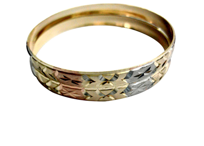 Three Tone Plated | Flat Bangles